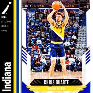 Indiana Pacers (Chris Duarte) - BKBL [12_CD3] - Rookie Card (RC)